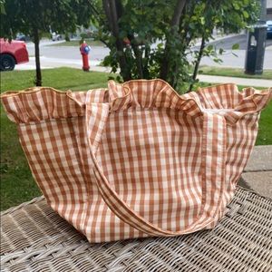 * RARE * Loeffler Randall Claire Tote in Amber Gingham